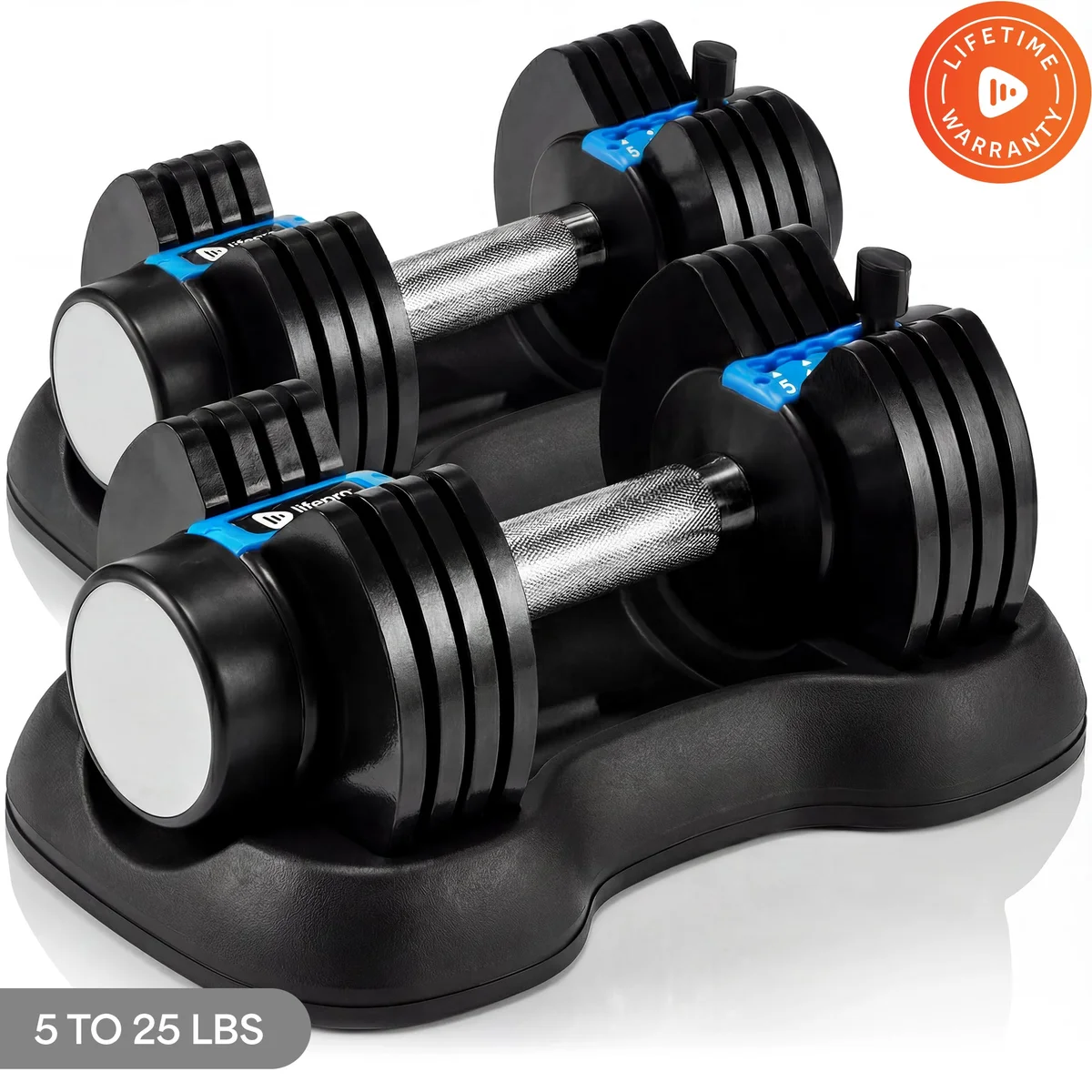 PowerFlow Plus Dumbbells (5–25 lb Adjustable Set) — Oxyfitus