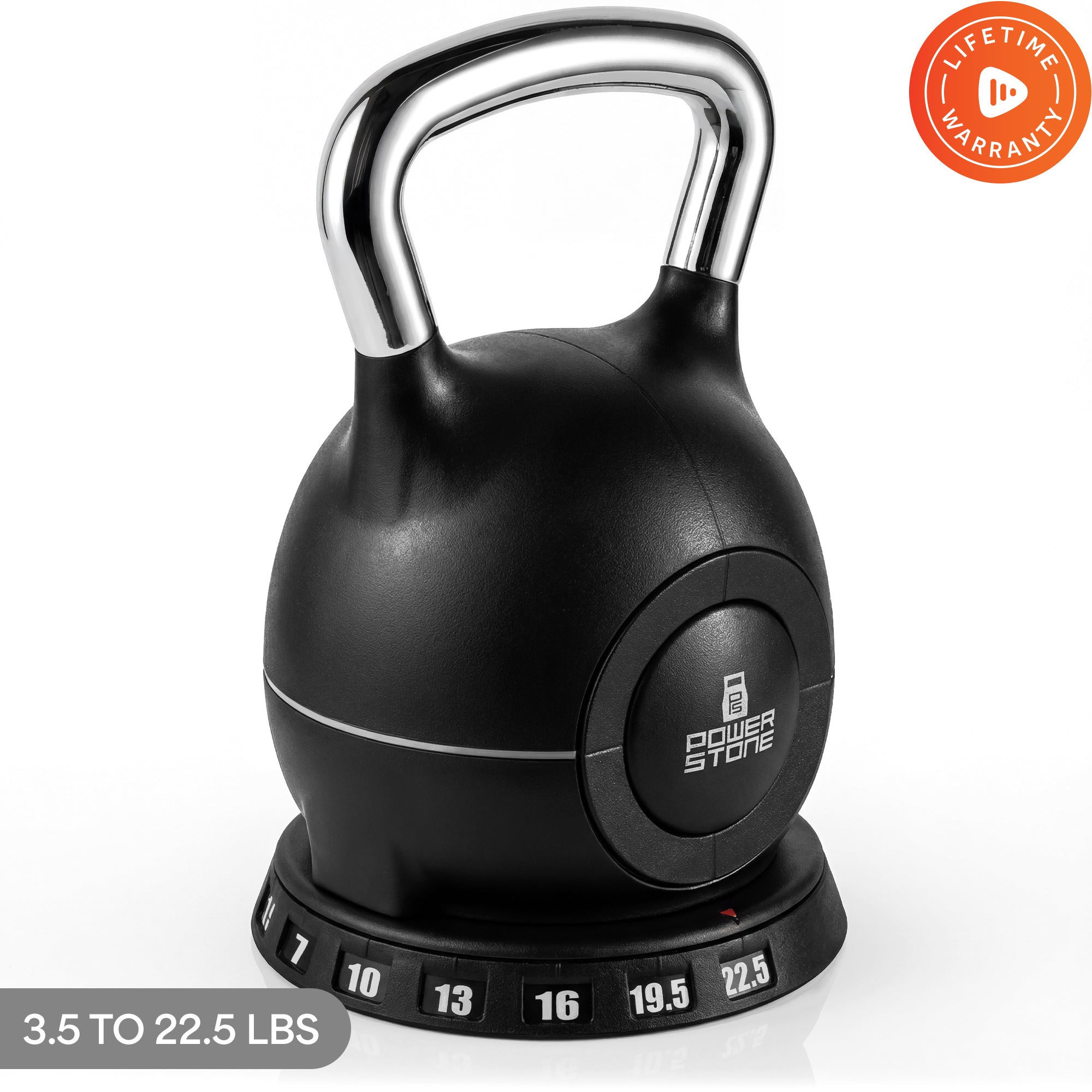 PowerStone™ Adjustable Kettlebell (3.5–44 lb) — OxyFit