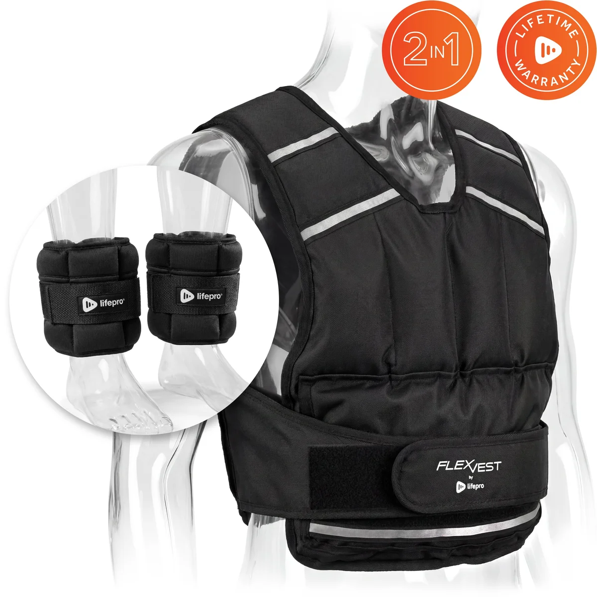 Weighted FlexVest with Ankle Weights (Women 5–15 lb / Men 5–20 lb) — Oxyfitus